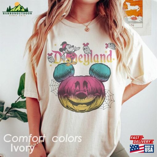 Disneyland Halloween Comfort Colors Shirt Mickey Pumpkin Matching Sweatshirt Classic