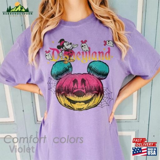 Disneyland Halloween Comfort Colors Shirt Mickey Pumpkin Matching Sweatshirt Classic