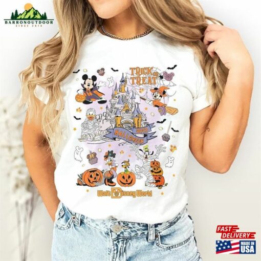 Disneyland Halloween Shirt Mickey Minnie Skeleton Magic Kingdom Classic Sweatshirt