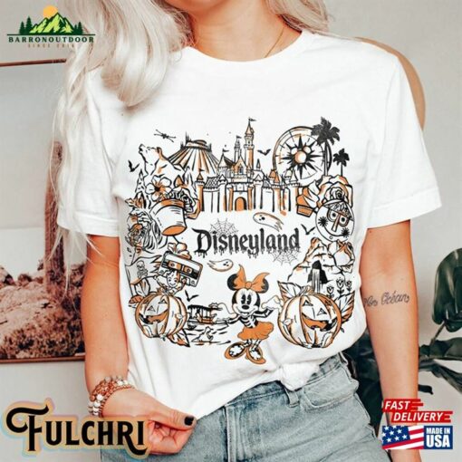 Disneyland Halloween Shirt Mickey Minnie Skeleton T-Shirt Unisex