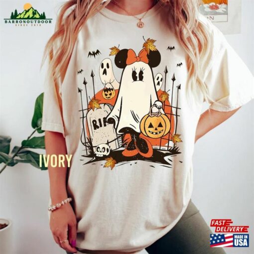 Disneyland Halloween Shirt Retro Minnie Ghost Family Matching Shirts Classic Sweatshirt