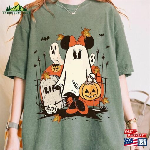 Disneyland Halloween Shirt Retro Minnie Ghost Family Matching Shirts Classic Sweatshirt