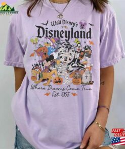 Disneyland Halloween Trick Or Treat Comfort Colors Shirt 1955 Mickey Mouse And Friends Sweatshirt T-Shirt