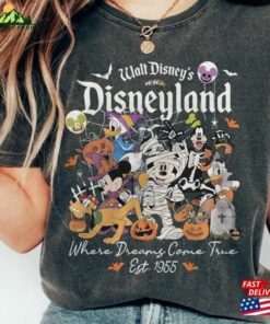 Disneyland Halloween Trick Or Treat Comfort Colors Shirt 1955 Mickey Mouse And Friends Sweatshirt T-Shirt