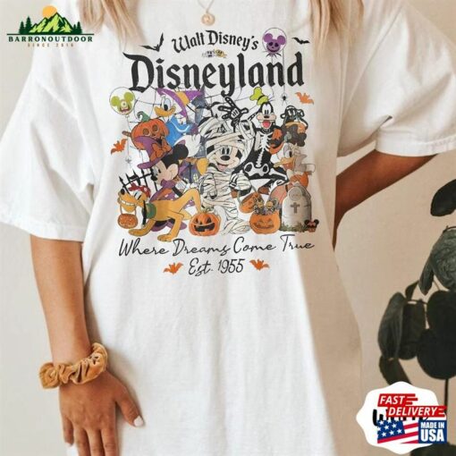 Disneyland Halloween Trick Or Treat Comfort Colors Shirt 1955 Mickey Mouse And Friends Sweatshirt T-Shirt