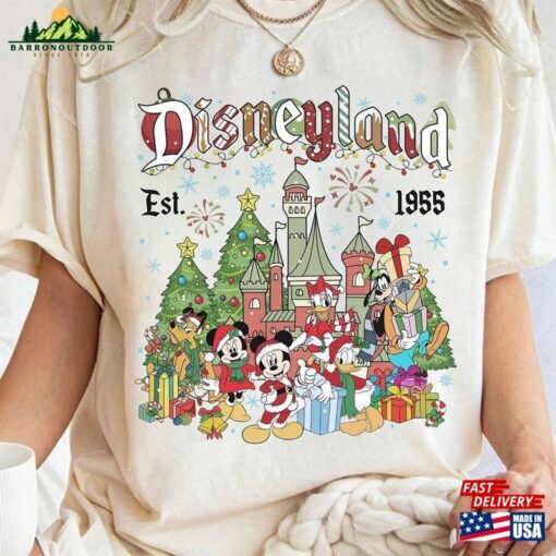 Disneyland Mickey Friends Christmas Shirt 1955 Sweatshirt Classic
