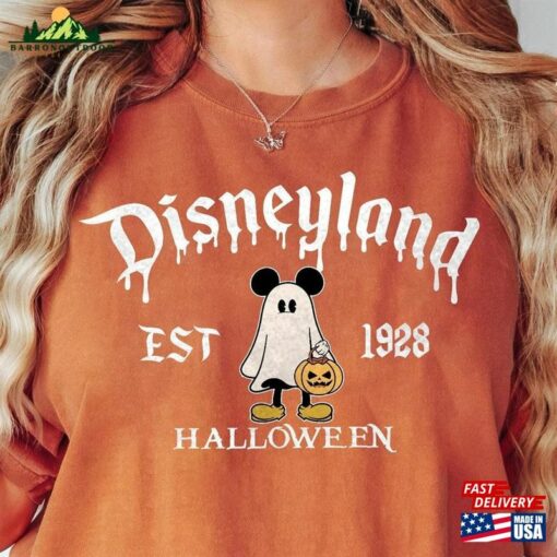 Disneyland Mickey Ghost Shirt Mouse Est 1928 Vintage Halloween T-Shirt Hoodie