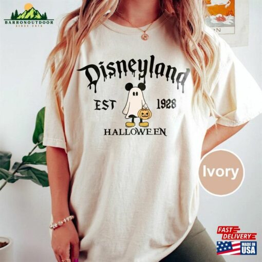 Disneyland Mickey Ghost Shirt Mouse Est 1928 Vintage Halloween T-Shirt Hoodie