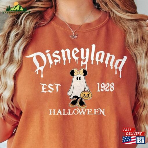 Disneyland Minnie Halloween Shirt Ghost Comfort Colors Disney Tee T-Shirt Sweatshirt