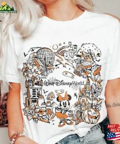 Disneyworld Halloween Shirt Mickey Minnie Skeleton Unisex Hoodie 4