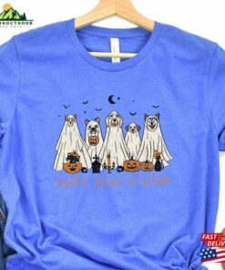 Dog Ghost Shirt Cute Halloween Retro Crewneck T Shirt Classic 3