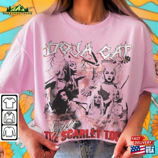 Doja Cat Rap Shirt The Scarlet Tour 2023 Vintage 90S Y2k T-Shirt Hoodie