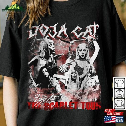 Doja Cat Rap Shirt The Scarlet Tour 2023 Vintage 90S Y2k T-Shirt Hoodie