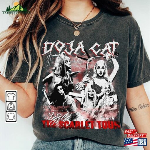 Doja Cat Rap Shirt The Scarlet Tour 2023 Vintage 90S Y2k T-Shirt Hoodie