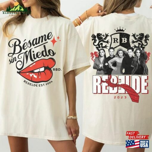 Double Side Soy Rebelde Tour 2023 Shirt Concert Music Tee T-Shirt Classic