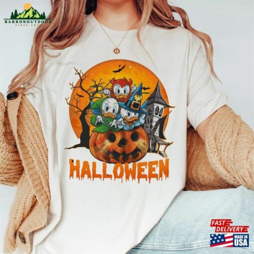 Duck Tales Happy Halloween Moon Huey Dewey Sweatshirt T-Shirt