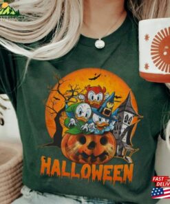 Duck Tales Happy Halloween Moon Huey Dewey Sweatshirt T-Shirt