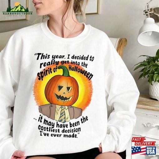 Dwight Schrute Pumpkin This Year I Decided To Really Get Shirt 2023 Head Sweatshirt Office Halloween Hoodie