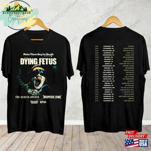 Dying Fetus Fall Us Tour 2023 Shirt Band Fan Concert Classic Sweatshirt