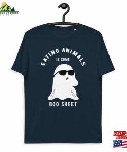 Eating Animals Is Some Boo Sheet Funny Vegan Halloween Unisex Organic Cotton T Shirt Cute Ghost Classic