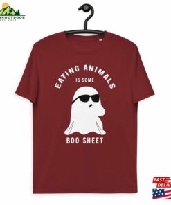 Eating Animals Is Some Boo Sheet Funny Vegan Halloween Unisex Organic Cotton T Shirt Cute Ghost Classic 4