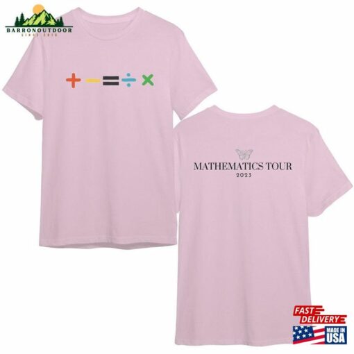 Ed Sheeran The Mathematics American Tour 2023 T-Shirt Sheerious Albums Gift Fan Music Shirt Classic Unisex