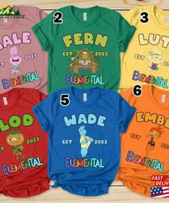 Elemental Characters Group Shirts 2023 Shirt Ember Lumen T-Shirt Classic