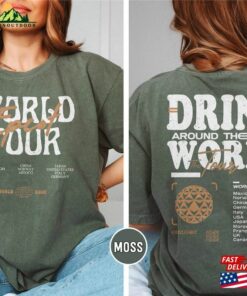 Epcot Drink Around The World Tour 2023 Comfort Colors Shirt Mickey And Friends Center 1982 Classic Unisex 3