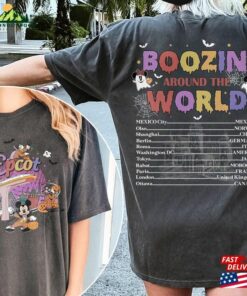 Epcot Halloween Comfort Colors Shirt Boozin Around The World 2023 Drinking Unisex Classic
