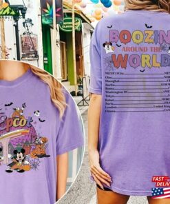 Epcot Halloween Comfort Colors Shirt Boozin Around The World 2023 Drinking Unisex Classic 3
