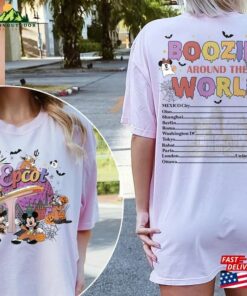 Epcot Halloween Comfort Colors Shirt Boozin Around The World 2023 Drinking Unisex Classic 4