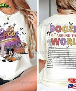 Epcot Halloween Comfort Colors Shirt Boozin Around The World 2023 Unisex Sweatshirt