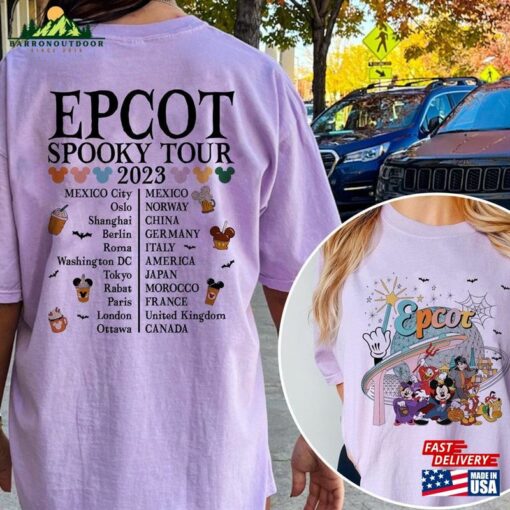 Epcot Halloween Spooky Tour 2023 Shirt Disney World Food And Wine Hoodie Unisex