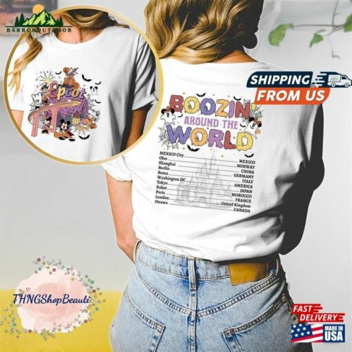 Epcot Halloween Tee World Tour Shirt Family Disney T-Shirt Unisex Hoodie