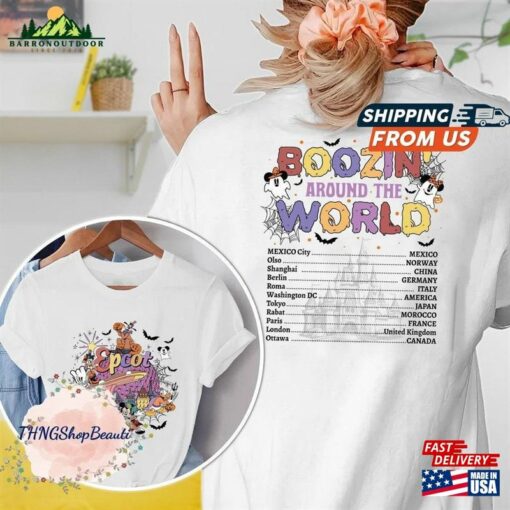 Epcot Halloween Tee World Tour Shirt Family Disney T-Shirt Unisex Hoodie