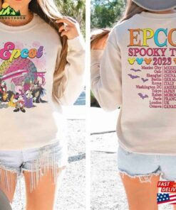 Epcot Spooky Tour Disney Halloween 2023 Shirt 2 Sided Sweatshirt Mickey And Friends Unisex