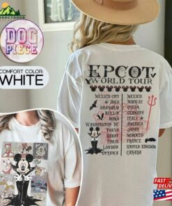 Epcot World Tour Halloween Comfort Color Shirt Mickey And Friends Disneyland Hoodie Classic 4