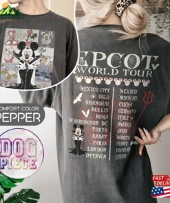 Epcot World Tour Halloween Comfort Color Shirt Mickey And Friends Disneyland Sweatshirt T-Shirt