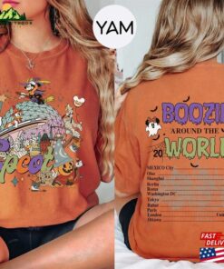 Epcot World Tour Halloween Comfort Colors Shirt Drinking Around The Classic Hoodie