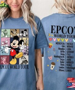 Epcot World Tour Mickey And Friends Eras Shirt Disneyland Family Trip Vintage Retro T-Shirt Classic
