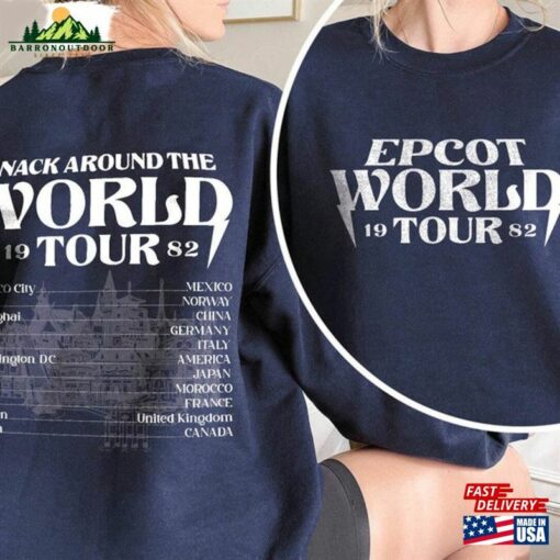 Epcot World Tour Sweatshirt Snack Around The Crewneck Unisex T-Shirt Gift Shirt On Halloween Hoodie