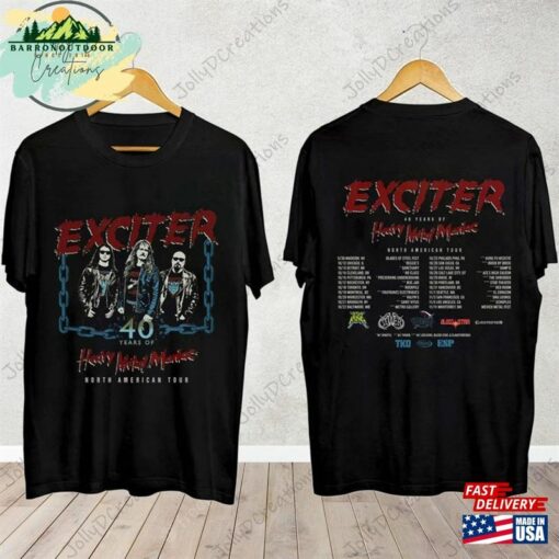 Exciter 40 Years Of Heavy Metal Maniac Tour Shirt Band Fan 2023 Concert Sweatshirt Classic