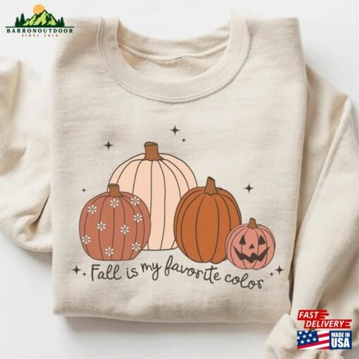 Fall Is My Favorite Color Shirt Pumpkin Patch Autumn Gifts Unisex T-Shirt