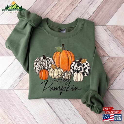 Fall Shirt For Women Thanksgiving Hey Pumpkin T-Shirt Hoodie