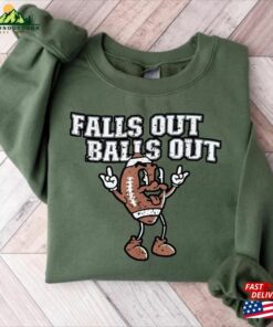 Falls Out Balls Football Shirt Game Day Retro Fall Unisex Classic