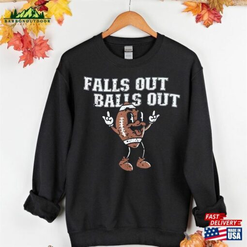 Falls Out Balls Football Shirt Game Day Retro Fall Unisex Classic