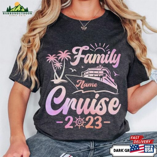 Family Cruise 2023 Shirt Vacation Shirts Custom Name Group Matching T-Shirts Hoodie Classic