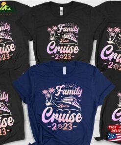 Family Cruise 2023 Shirt Vacation Shirts Custom Name Group Matching T-Shirts Hoodie Classic