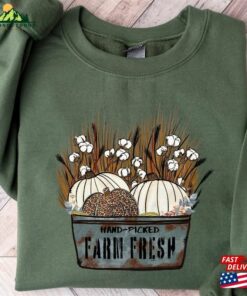 Farm Fresh Pumpkins Fall Women Sweatshirt Thanksgiving Sweater Pumpkin Classic Hoodie