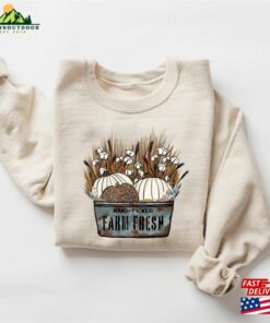Farm Fresh Pumpkins Fall Women Sweatshirt Thanksgiving Sweater Pumpkin Classic Hoodie